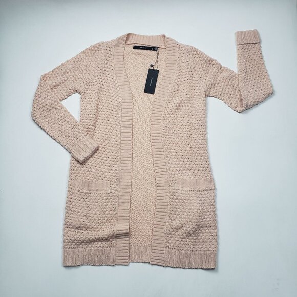 Vero Moda Open Front Cardigan Sweater Womens Small in Sepia Rose Cottagecore NWT - Picture 13 of 16